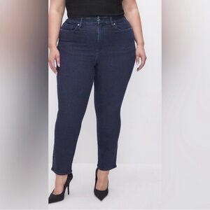 Good American x Calik Denim Always Fits Good Legs in Deep Blue